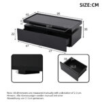95*45*35cm Coffee Table, Living Room Table with LED, Coffee Table with 2 Drawers, High-Gloss Sofa Table, Modern Style - Image 23