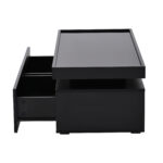 95*45*35cm Coffee Table, Living Room Table with LED, Coffee Table with 2 Drawers, High-Gloss Sofa Table, Modern Style - Image 33