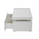 95*45*35cm Coffee Table, Living Room Table with LED, Coffee Table with 2 Drawers, High-Gloss Sofa Table, Modern Style - Image 10