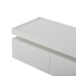 95*45*35cm Coffee Table, Living Room Table with LED, Coffee Table with 2 Drawers, High-Gloss Sofa Table, Modern Style - Image 15