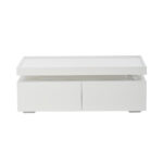 95*45*35cm Coffee Table, Living Room Table with LED, Coffee Table with 2 Drawers, High-Gloss Sofa Table, Modern Style - Image 33