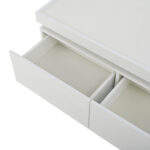 95*45*35cm Coffee Table, Living Room Table with LED, Coffee Table with 2 Drawers, High-Gloss Sofa Table, Modern Style - Image 34