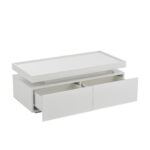 95*45*35cm Coffee Table, Living Room Table with LED, Coffee Table with 2 Drawers, High-Gloss Sofa Table, Modern Style - Image 35