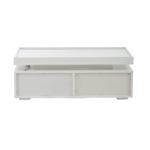 95*45*35cm Coffee Table, Living Room Table with LED, Coffee Table with 2 Drawers, High-Gloss Sofa Table, Modern Style - Image 36