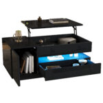 95*50*40cm Lift-Top Coffee Table, Living Room Table, Side Table, Coffee Table with 1 Drawer and 1 Storage Compartment - Image 11