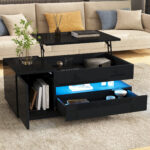95*50*40cm Lift-Top Coffee Table, Living Room Table, Side Table, Coffee Table with 1 Drawer and 1 Storage Compartment - Image 14