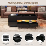 95*50*40cm Lift-Top Coffee Table, Living Room Table, Side Table, Coffee Table with 1 Drawer and 1 Storage Compartment - Image 2