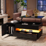 95*50*40cm Lift-Top Coffee Table, Living Room Table, Side Table, Coffee Table with 1 Drawer and 1 Storage Compartment - Image 21