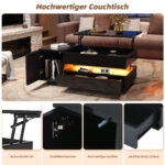 95*50*40cm Lift-Top Coffee Table, Living Room Table, Side Table, Coffee Table with 1 Drawer and 1 Storage Compartment - Image 29