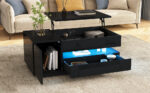 95*50*40cm Lift-Top Coffee Table, Living Room Table, Side Table, Coffee Table with 1 Drawer and 1 Storage Compartment - Image 6