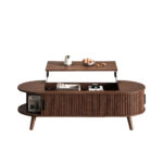 120 x 50 x 39.5 cm Lift-Top Coffee Table, Raisable to 53.5 cm, Coffee Table with Hidden Storage - Image 7