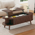 120 x 50 x 39.5 cm Lift-Top Coffee Table, Raisable to 53.5 cm, Coffee Table with Hidden Storage - Image 23