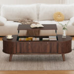 120 x 50 x 39.5 cm Lift-Top Coffee Table, Raisable to 53.5 cm, Coffee Table with Hidden Storage - Image 24