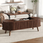 120 x 50 x 39.5 cm Lift-Top Coffee Table, Raisable to 53.5 cm, Coffee Table with Hidden Storage - Image 28