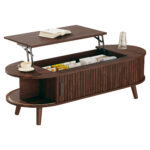120 x 50 x 39.5 cm Lift-Top Coffee Table, Raisable to 53.5 cm, Coffee Table with Hidden Storage - Image 29