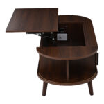 120 x 50 x 39.5 cm Lift-Top Coffee Table, Raisable to 53.5 cm, Coffee Table with Hidden Storage - Image 45