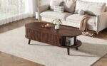 120 x 50 x 39.5 cm Lift-Top Coffee Table, Raisable to 53.5 cm, Coffee Table with Hidden Storage - Image 3