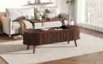 120 x 50 x 39.5 cm Lift-Top Coffee Table, Raisable to 53.5 cm, Coffee Table with Hidden Storage - Image 4