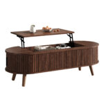 120 x 50 x 39.5 cm Lift-Top Coffee Table, Raisable to 53.5 cm, Coffee Table with Hidden Storage - Image 6