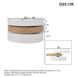 Cylindrical Coffee Table, Top Table Top 360° Freely Rotatable, Rotating Living Room Table, Double-Layer Design - Image 20