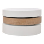Cylindrical Coffee Table, Top Table Top 360° Freely Rotatable, Rotating Living Room Table, Double-Layer Design - Image 30
