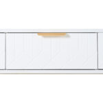 Modern Console Table with Drawers, Gold-Colored Frame, Adjustable Foot Pads and Elegant Design - Image 28
