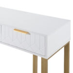 Modern Console Table with Drawers, Gold-Colored Frame, Adjustable Foot Pads and Elegant Design - Image 29