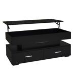 100*50*44cm Hydraulic Height-Adjustable Coffee Table, with LED Lighting, Bluetooth APP Control, Blue Accents - Image 17