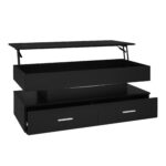100*50*44cm Hydraulic Height-Adjustable Coffee Table, with LED Lighting, Bluetooth APP Control, Blue Accents - Image 18