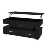 100*50*44cm Hydraulic Height-Adjustable Coffee Table, with LED Lighting, Bluetooth APP Control, Blue Accents - Image 19