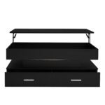 100*50*44cm Hydraulic Height-Adjustable Coffee Table, with LED Lighting, Bluetooth APP Control, Blue Accents - Image 24