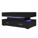100*50*44cm Hydraulic Height-Adjustable Coffee Table, with LED Lighting, Bluetooth APP Control, Blue Accents - Image 36