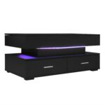 100*50*44cm Hydraulic Height-Adjustable Coffee Table, with LED Lighting, Bluetooth APP Control, Blue Accents - Image 37