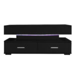100*50*44cm Hydraulic Height-Adjustable Coffee Table, with LED Lighting, Bluetooth APP Control, Blue Accents - Image 38