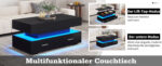 100*50*44cm Hydraulic Height-Adjustable Coffee Table, with LED Lighting, Bluetooth APP Control, Blue Accents - Image 43