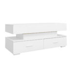 100*50*44cm Hydraulic Height-Adjustable Coffee Table, with LED Lighting, Bluetooth APP Control, White Accents - Image 29