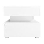 100*50*44cm Hydraulic Height-Adjustable Coffee Table, with LED Lighting, Bluetooth APP Control, White Accents - Image 30