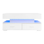 100*50*44cm Hydraulic Height-Adjustable Coffee Table, with LED Lighting, Bluetooth APP Control, White Accents - Image 40