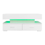 100*50*44cm Hydraulic Height-Adjustable Coffee Table, with LED Lighting, Bluetooth APP Control, White Accents - Image 47