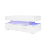 100*50*44cm Hydraulic Height-Adjustable Coffee Table, with LED Lighting, Bluetooth APP Control, White Accents - Image 54