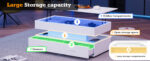 100*50*44cm Hydraulic Height-Adjustable Coffee Table, with LED Lighting, Bluetooth APP Control, White Accents - Image 65
