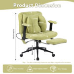 Home office chair, swivel chair, adjustable height desk chair with footrest, load capacity 150kg, ga - Image 3