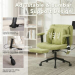 Home office chair, swivel chair, adjustable height desk chair with footrest, load capacity 150kg, ga - Image 5