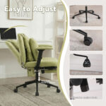 Home office chair, swivel chair, adjustable height desk chair with footrest, load capacity 150kg, ga - Image 6