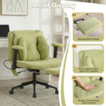 Home office chair, swivel chair, adjustable height desk chair with footrest, load capacity 150kg, ga - Image 7