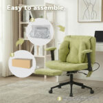 Home office chair, swivel chair, adjustable height desk chair with footrest, load capacity 150kg, ga - Image 8