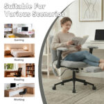 Home office chair, swivel chair, adjustable height desk chair with footrest, load capacity 150kg, ga - Image 9