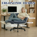 Home office chair, swivel chair, office chair with casters, height adjustable swivel desk chair with - Image 8