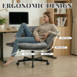 Home office chair, swivel chair, office chair with casters, height adjustable swivel desk chair with - Image 8