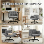 Home office chair, swivel chair, office chair with casters, height adjustable swivel desk chair with - Image 9